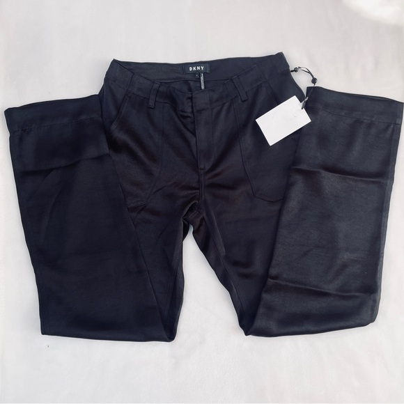 DKNY Black STRAIGHT-LEG ANKLE DRESS PANTS - Picture 4 of 14